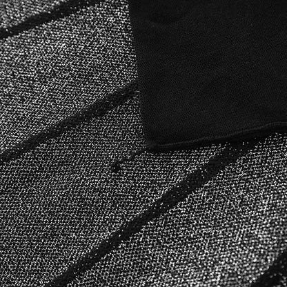 Knitted Mini Little Black Dress Square-Neck Sleeveless Slim Fit Short A-Line Dress