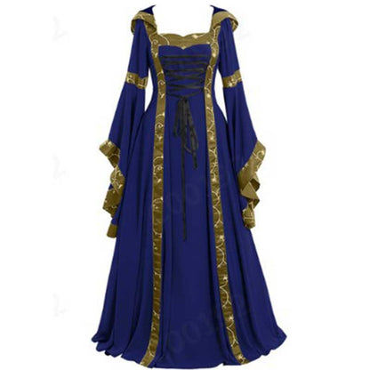 Medieval Court Long Dress Halloween Cosplay Costume 18066
