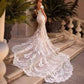 Off Shoulder Lace Mermaid Wedding Dress Bridal Gown