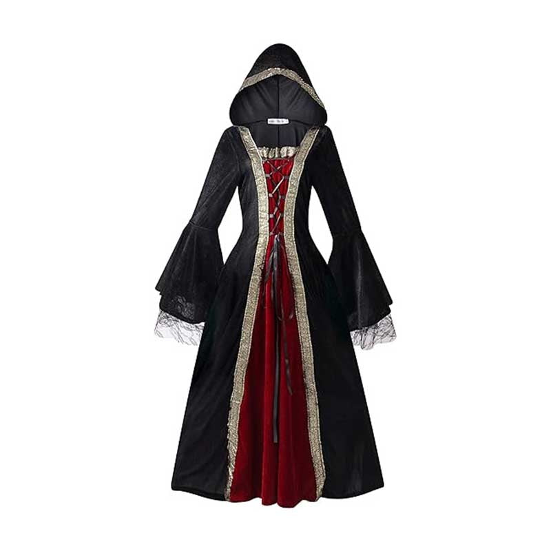 Medieval Court Long Dress Halloween Cosplay Costume 24002