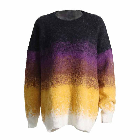 Women's Gradient Color Sweater Long Sleeves Casual Sweater