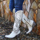 Women's Vintage Low Chunky Heel Booties