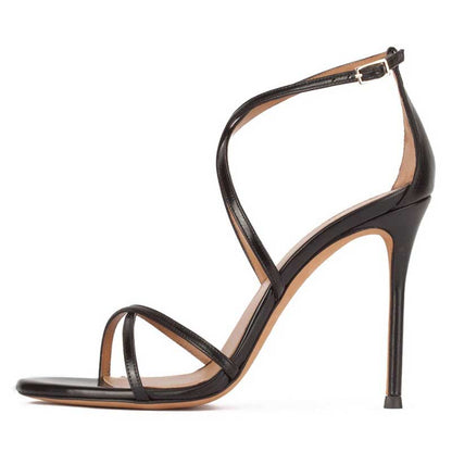 Womens Strappy Heeled Sandals Classic Dress Shoes