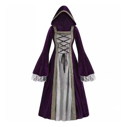 Medieval Court Long Dress Halloween Cosplay Costume 24002