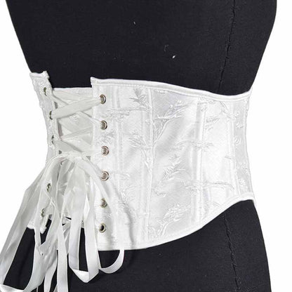 Womens Lace Up Underbust Trainer Corset Wedding Dress Outfits Corset