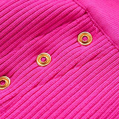 Women's Sleeveless Two Piece Mini Knitted Skirt Suit