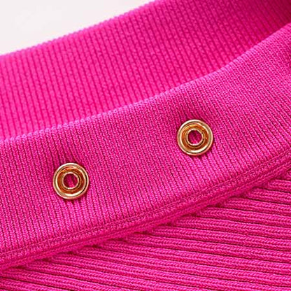 Women's Sleeveless Two Piece Mini Knitted Skirt Suit