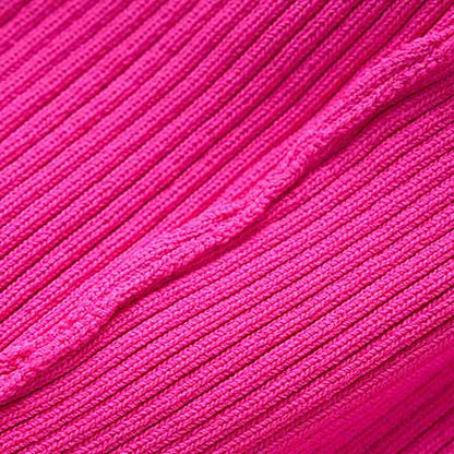 Women's Sleeveless Two Piece Mini Knitted Skirt Suit