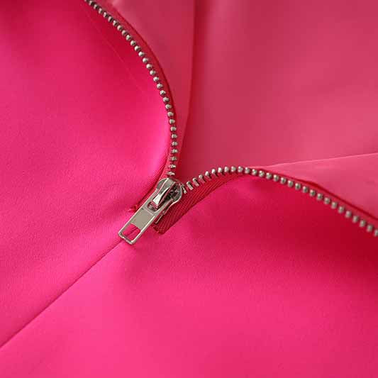 Women's Golden Lion Buttons Hot Pink Skirts Blazer Suit Jacket + High Waist Skirts Suit