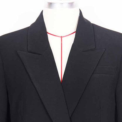 Women's Double Breasted Blazer Sewing Pattern Gold Buttons Loose Jacket