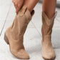 Women's Mid-calf Chunky Suede Boots