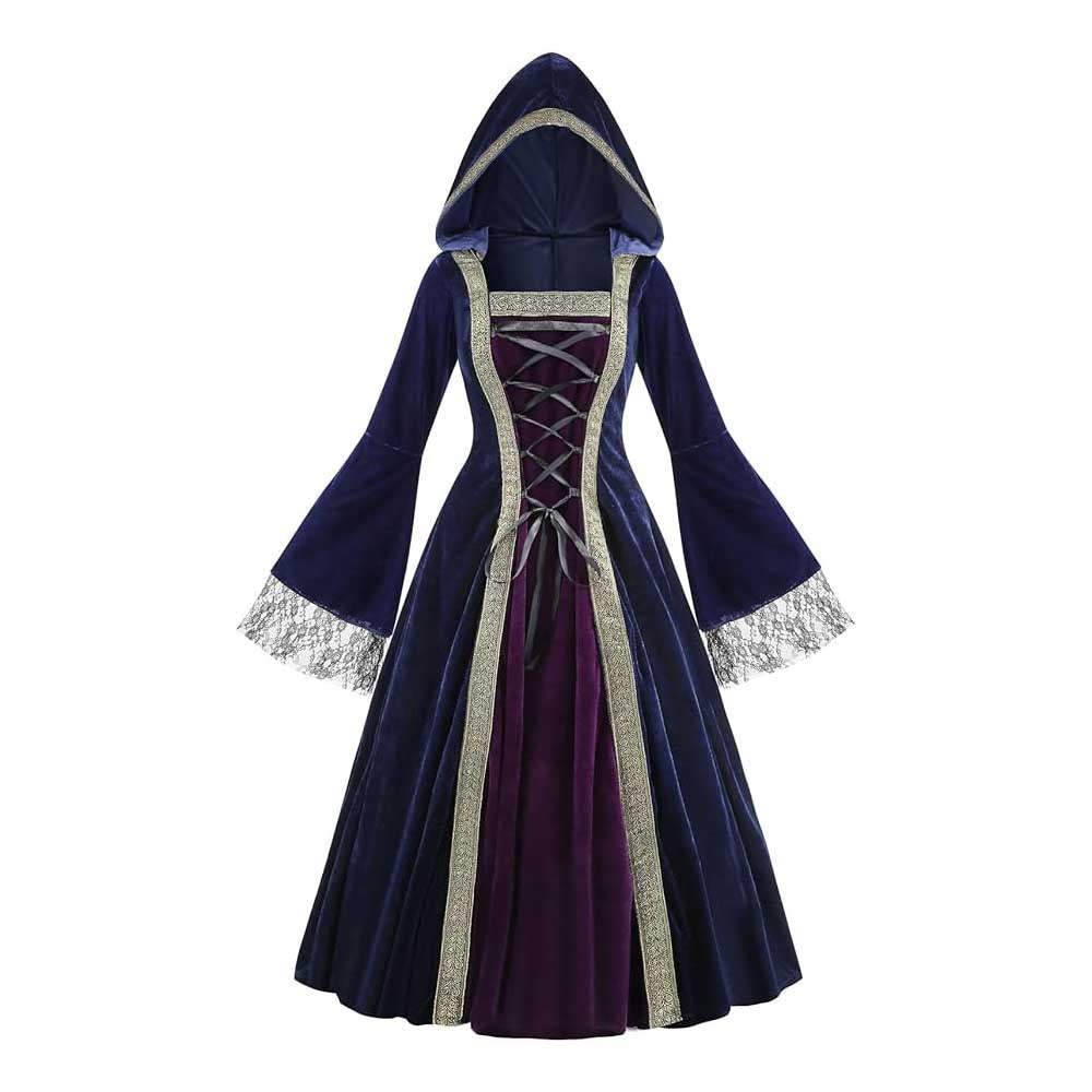 Medieval Court Long Dress Halloween Cosplay Costume 24002