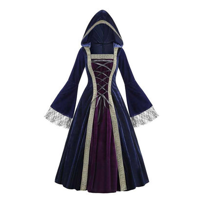 Medieval Court Long Dress Halloween Cosplay Costume 24002