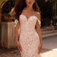 Off Shoulder Lace Mermaid Wedding Dress Bridal Gown