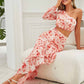 Womens Two Pieces Floral-Printed Summer Dress