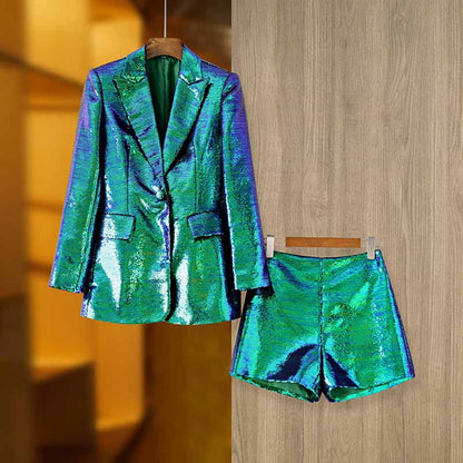 Sequin blazer with matching Shorts Suit