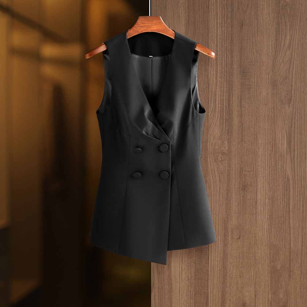 Womens cut-out sleeveless shirt black formal party top
