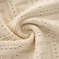 Women's openwork monogram knit mini suit 2 pieces knitted shorts suit