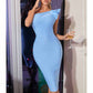 One Shoulder Ruffle Dress Side Split Bodycon Bandage Dress Wedding Guest Dress