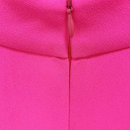 Women's Fuchsia Hollowed Minidress