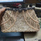 Vintage Beaded Evening Clutch Bag Prom Event Handbag