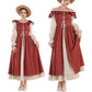 Medieval Dress Vintage Renaissance Irish Gown Carnival Halloween Dress 802