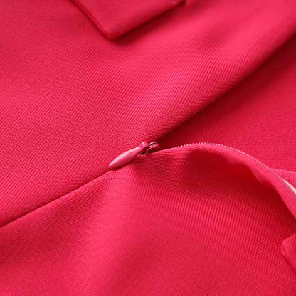 Women Fuchsia Halter Wide-Leg Jumpsuit