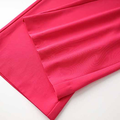 Women Fuchsia Halter Wide-Leg Jumpsuit