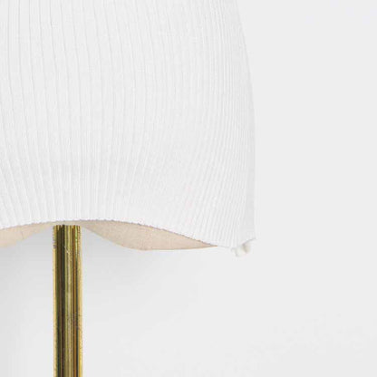 Women's Cutout Twist-front Ribbed Cotton-blend Tank Top