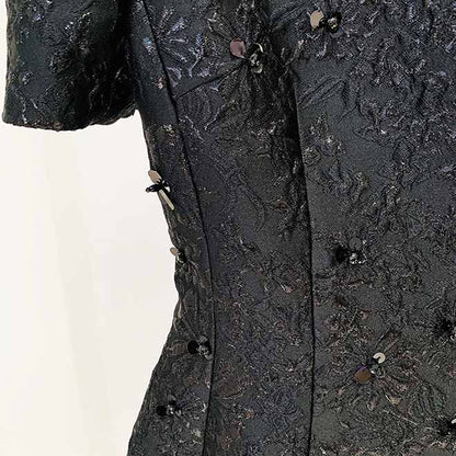 Women's Black Tweed Mini Dress,Coat