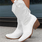 Women's Mid-calf Chunky Suede Boots