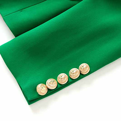 Women's Two Piece Green Tailored Skirt Suit Formal Skirt Suit