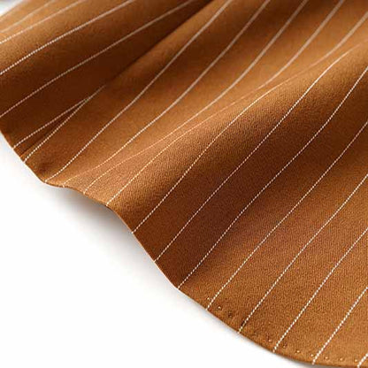 Women Caramel Pantsuit Fitted Blazer + Mid-High Rise Trousers Pantsuit Suit Formal Wear