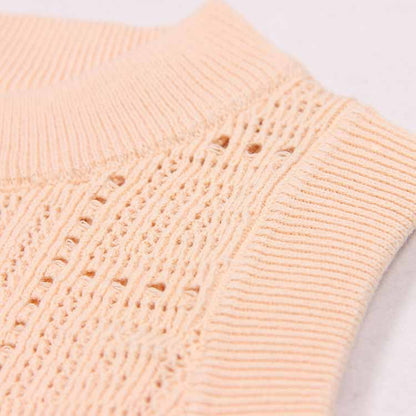 Women's Kniited Crop Top Sleeveless Cropped Sweater Vest