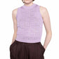 Women's Kniited Crop Top Sleeveless Cropped Sweater Vest