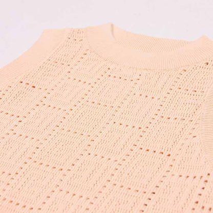 Women's Kniited Crop Top Sleeveless Cropped Sweater Vest