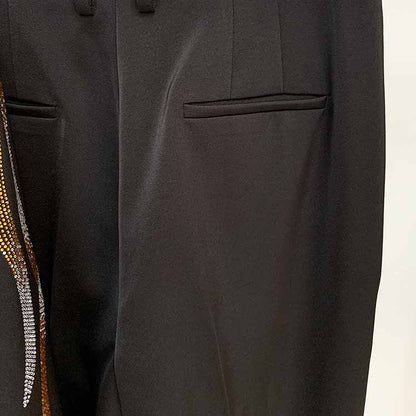 Women Formal Pantsuits With Belt hot drilling Flare Bottoms Two Pieces Pants Set