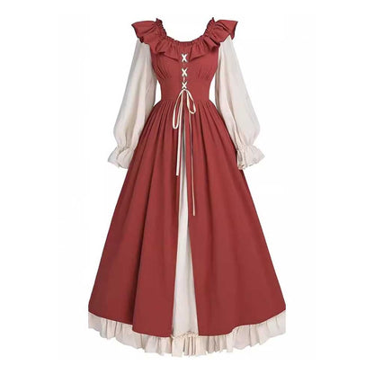 Medieval Dress Vintage Renaissance Irish Gown Carnival Halloween Dress 802