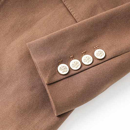 One-Button Blazer & Wide-Leg Pantsuit