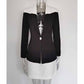 One Button Two-Tone Mini Skirt Suit Black And White Suit