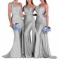One Shoulder Satin Bridesmaid Dresses Mermaid Prom Dresses Bodycon Wedding Dresses Evening Gowns