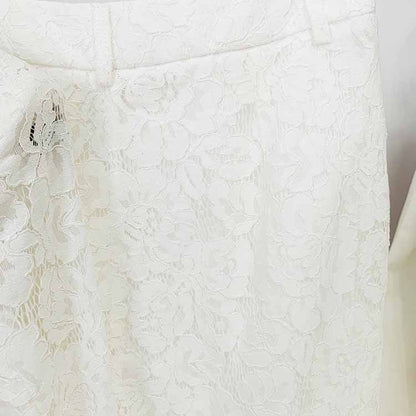 Women's White Lace Blazer Pantsuit Two Pieces Wedding Suit Formal Pantsuit