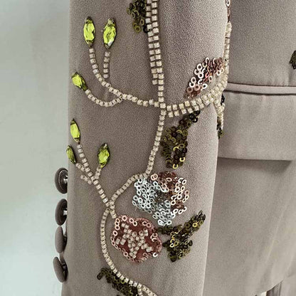 Dusty Pink Floral Pantsuit Handmade Floral Pant and Blazer Set