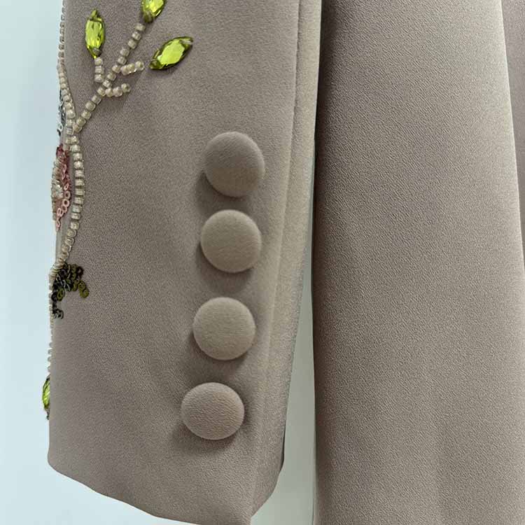 Dusty Pink Floral Pantsuit Handmade Floral Pant and Blazer Set