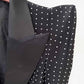 Women's Black Blazer Pearled Skirt 2 Two Piece Set Party Outfit Runway Suit