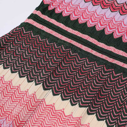 Ribbed knit stripe dresses