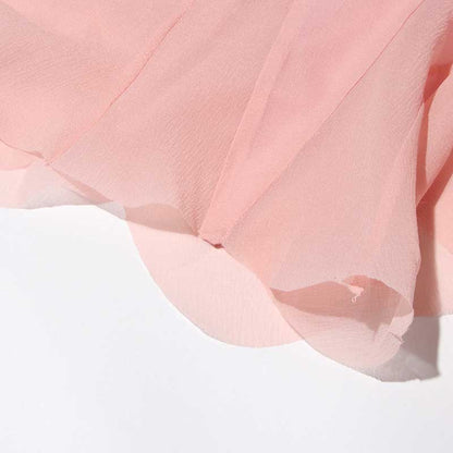 Pleated Mockneck Ruffles Midi Dress Lotus Sleeves