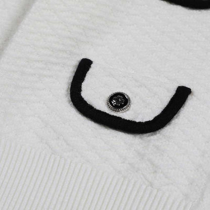 Tailored Button-Up Cardigan Jacket + Wide-Leg Pantsuits Two Pieces Formal Suit