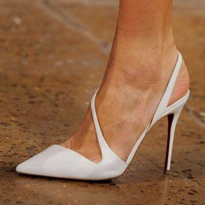 Pointed Toe Stiletto High Heel Slingbacks Slip On Wedding Shoes Office OL Pumps