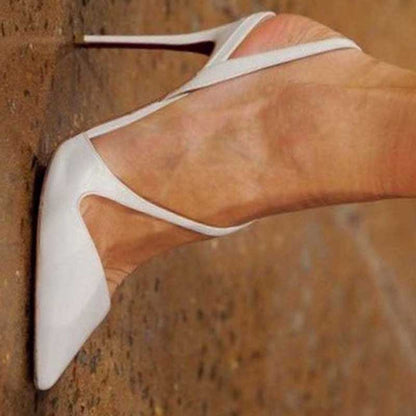 Pointed Toe Stiletto High Heel Slingbacks Slip On Wedding Shoes Office OL Pumps